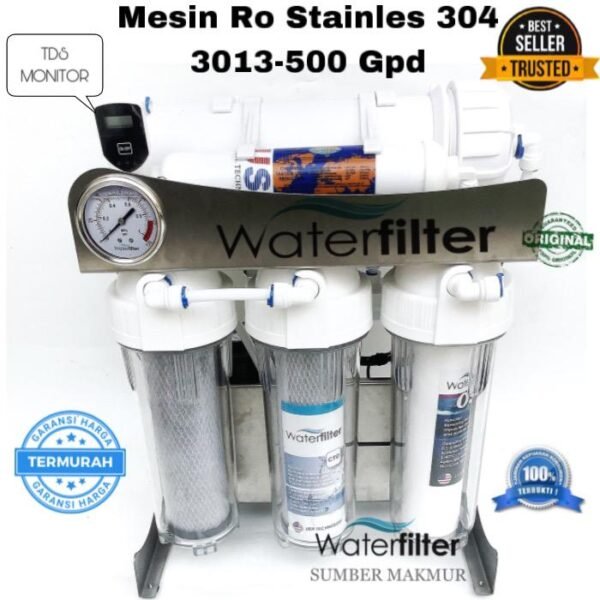 Mesin Ro 500 Gpd Stainles 304 - 5 Step