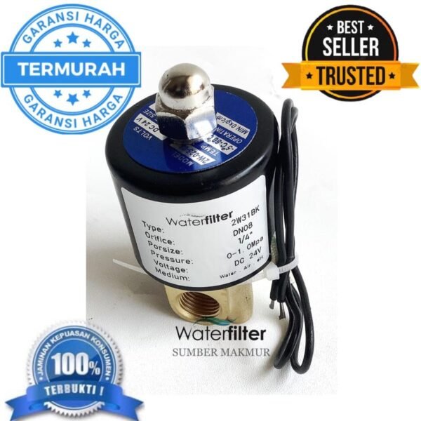 Solenoid / Selenoid Valve 24v Kuningan - Selang 1/4