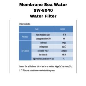 Membrane Sea Water SW-8040 Water Filter