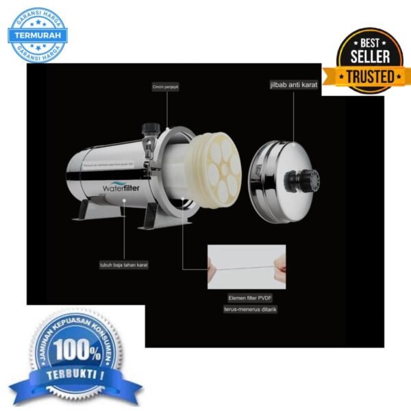 PVDF Ultrafiltrasi Stainles 304 2000 Liter/Jam