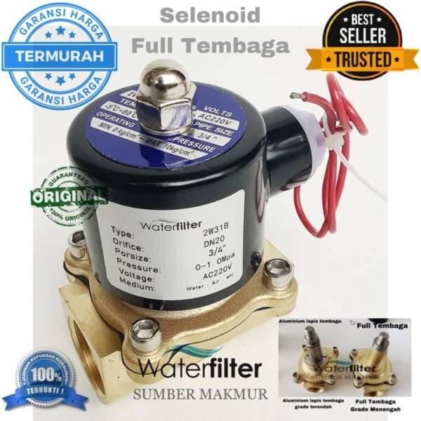 Selenoid Valve Kuningan 3/4 Inch
