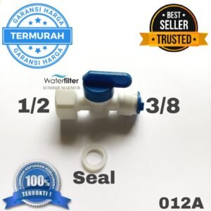Konektor Stop Kran / Ball Valve Drat Dalam 1/2 Selang 3/8